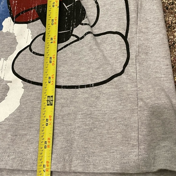 Mickey Mouse #28 Long sleeve gray/blue T-shirt, Disney Store ~ LARGE pre-owned. - Picture 8 of 10